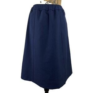 Bend Over Skirt Size 14 P Blue Pull-on Elastic Waist Levi's Vintage A-Line